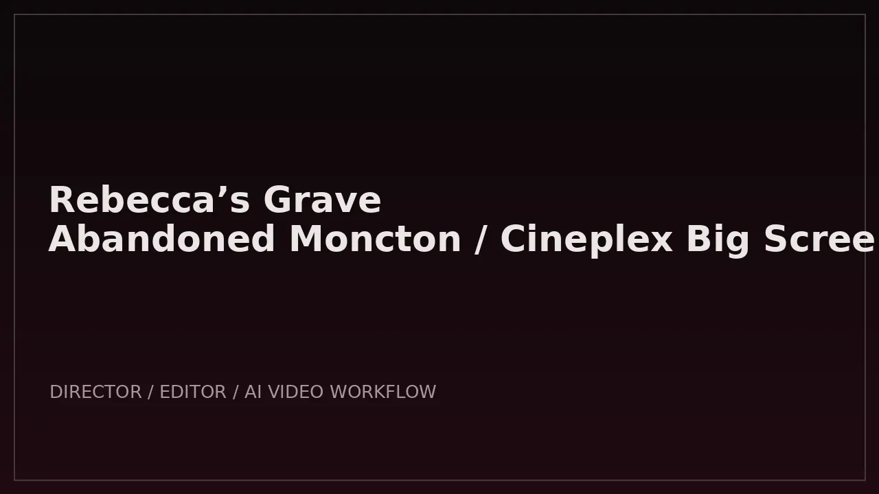 Rebecca’s Grave abandoned Moncton Cineplex trailer still